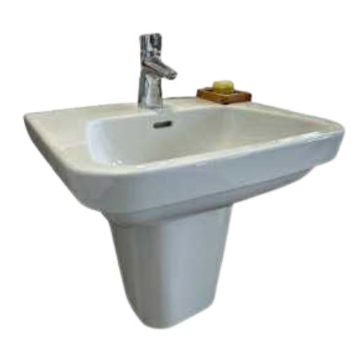 L-MODERNA PLUS Umyvadlo 55x46 + kryt na sifon keramický